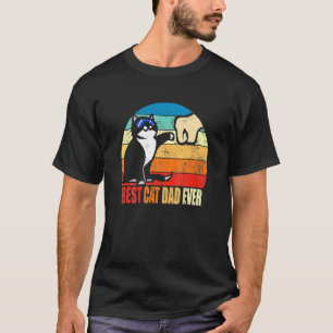 Best Cat Dad Ever Paw Fist Bump  Fathers Day Ee T-Shirt