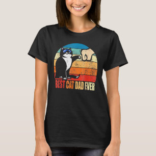 Best Cat Dad Ever Paw Fist Bump Fathers Day Tee