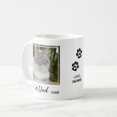 Best Cat Dad Ever- Personalized Photo Cute Cat Dad Coffee Mug (Front Left)