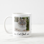 Best Cat Dad Ever- Personalized Photo Cute Cat Dad Coffee Mug (Left)