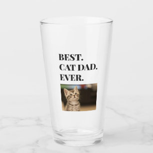 Best Cat Dad Ever Photo Beer Pint Glass