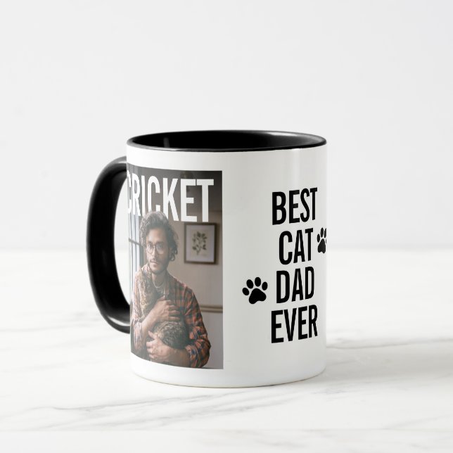 Best Cat Dad Ever PhotoPop Mug (Front Left)