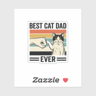 Best Cat Dad Ever Retro Cat Fist Bump Shirt_1
