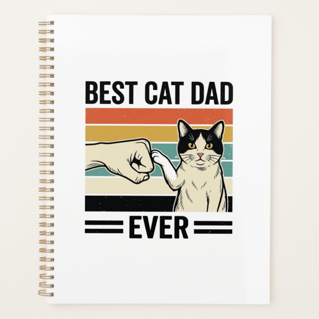 Best Cat Dad Ever Retro Cat Fist Bump Shirt_1 (Devant)