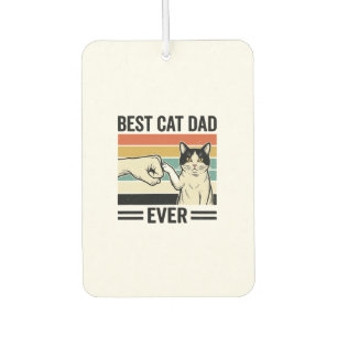 Best Cat Dad Ever Retro Cat Fist Bump Shirt_1 Air Freshener