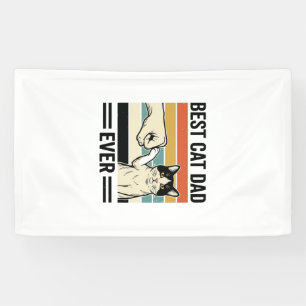 Best Cat Dad Ever Retro Cat Fist Bump Shirt_1 Banner