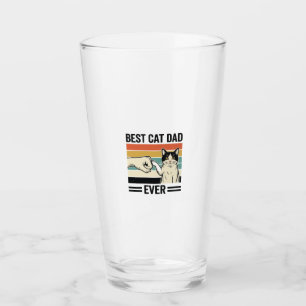 Best Cat Dad Ever Retro Cat Fist Bump Shirt_1 Glass
