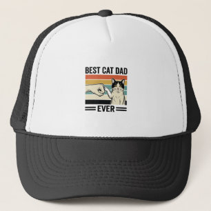 Best Cat Dad Ever Retro Cat Fist Bump Shirt_1 Trucker Hat