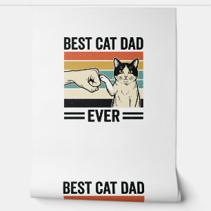 Best Cat Dad Ever Retro Cat Fist Bump Shirt_1 Wallpaper