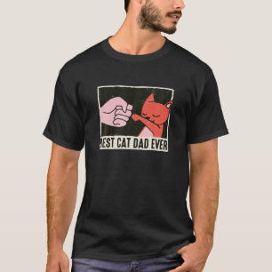 Best Cat Dad Ever Retro Distressed Apparel Cat Dad T-Shirt
