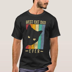 Best Cat Dad Ever Retro Vintage Cat Daddy Gifts Fa T-Shirt