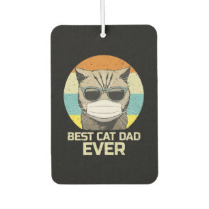 Best Cat Dad Ever Sunglasses Face Mask Gift Air Freshener