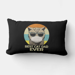 Best Cat Dad Ever Sunglasses Face Mask Gift Lumbar Pillow