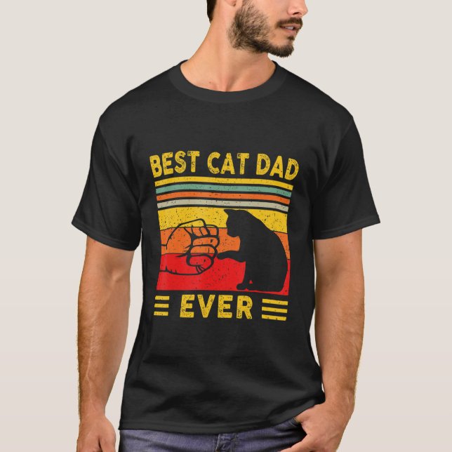 Best Cat Dad Ever tee Funny Cat Daddy Father's Day (Front)