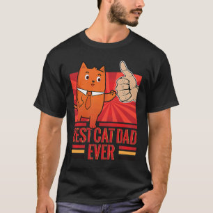 Best Cat Dad Ever Thump's Up Kitten Daddy Father T-Shirt