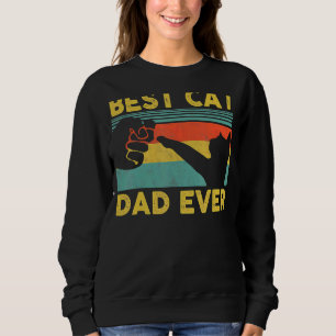 Best Cat Dad Ever Vintage Bump Fit Father's Day 3 Sweatshirt