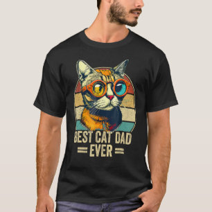 Best Cat Dad Ever Vintage  Cat Dad Fathers Day 1 T-Shirt