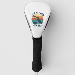 Best Cat Dad Ever Vintage Cat Shirt Design_1 Golf Head Cover