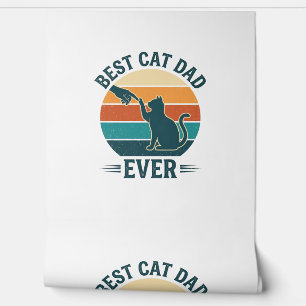 Best Cat Dad Ever Vintage Cat Shirt Design_1 Wallpaper