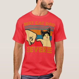 Best Cat Dad Ever Vintage Men Bump Fit Fathers Day T-Shirt