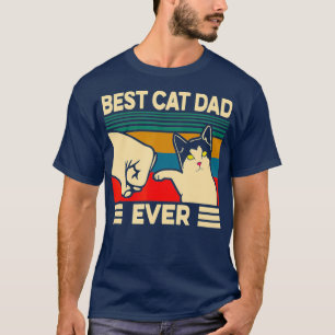 Best Cat Dad Ever Vintage Men Bump Fit Fathers T-Shirt