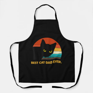 Best Cat Dad Ever Vintage T Shirt Black Cat Daddy Apron