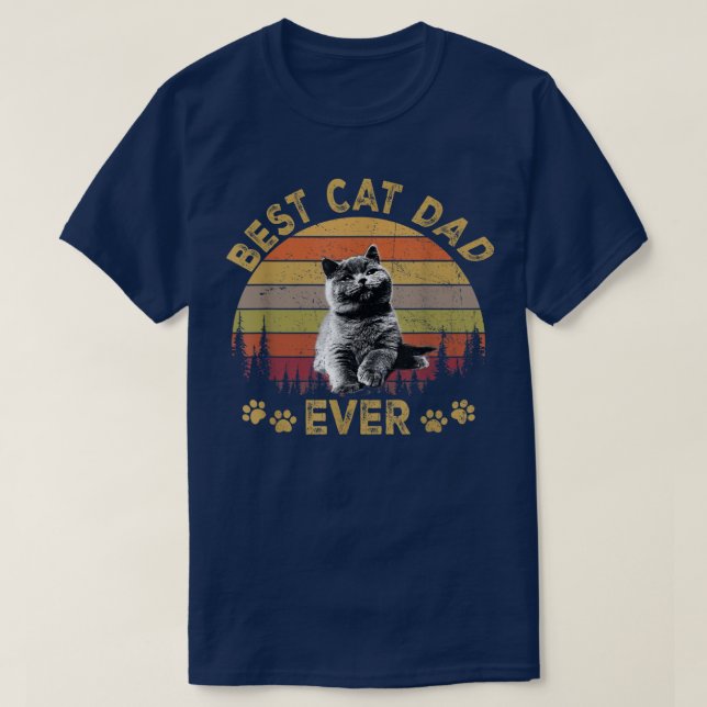 Best Cat Dad EverFunny Cat Daddy Father Day 2022  T-Shirt (Design Front)