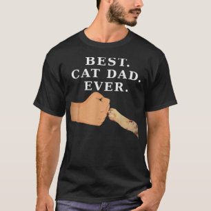 Best Cat Dad  Father & Kitty Paw Fist Bump Tee 