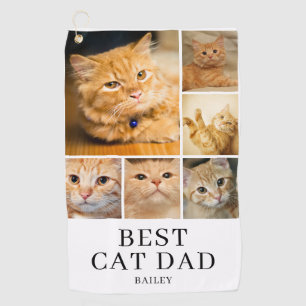 Best Cat Dad Photo Personalized  Golf Towel