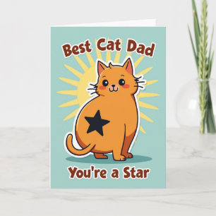 Best Cat Dad Star Card