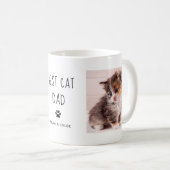 Best Cat Dad | Two Photo Handwritten Text Coffee Mug (Front Right)