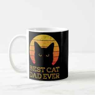 Best Cat Dad Vintage Funny Cat Daddy Fathers Day Coffee Mug