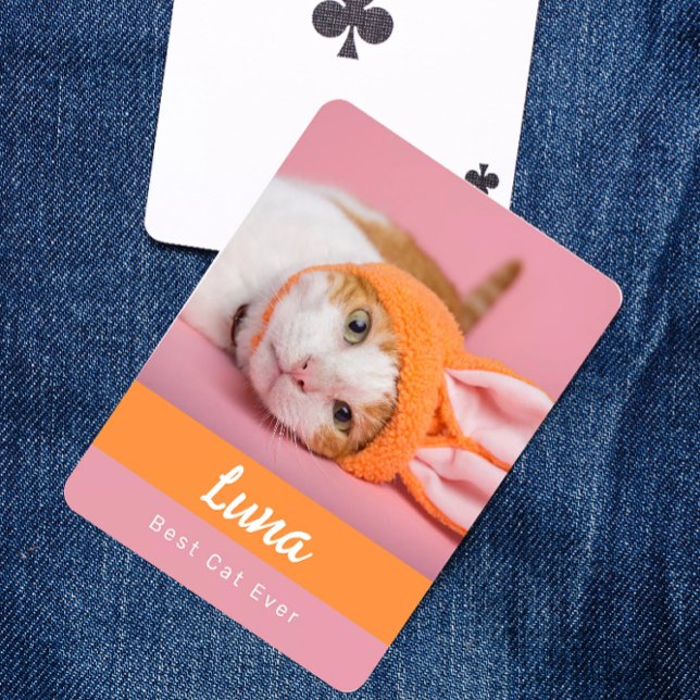 Best Cat Ever Personalized Poker Cards (Creator Uploaded)