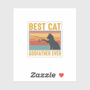 Best Cat Godfather Ever Vintage Cat Vector Design_