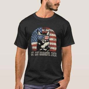 Best Cat Grandpa Ever Cat Lover Grandpa Long Sleev T-Shirt