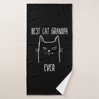 Best Cat Grandpa Ever - Kitty Papa Bath Towel