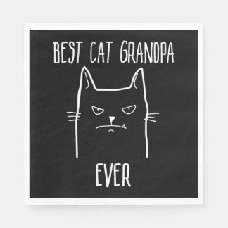 Best Cat Grandpa Ever - Kitty Papa Napkin