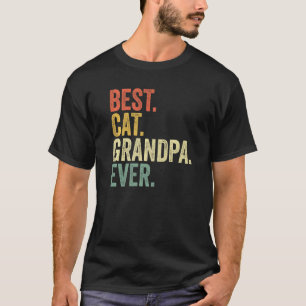 Best Cat Grandpa Ever Vintage Daddy Cats  Fathers  T-Shirt