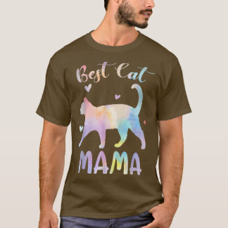 Best Cat Mama Colourful Cats Mom Gifts Mother's Da T-Shirt