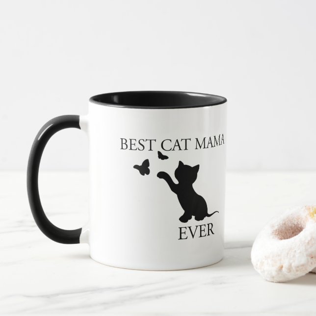 Best cat mama ever  mug (With Donut)