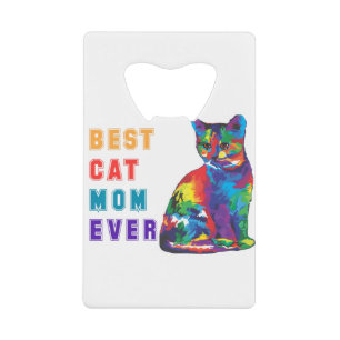 Best cat mère ever text multicolor cute cat lover