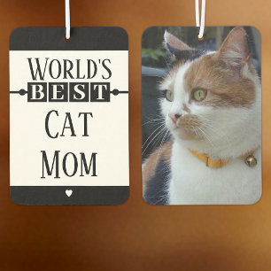 Best cat mom add photo black air freshener
