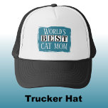 Best cat mom black blue trucker hat<br><div class="desc">Celebrate the world's best cat mom with this stylish trucker hat! Perfect for animal lovers who proudly wear their feline-loving hearts on their sleeves (or heads!). Whether you're out running errands, hitting the park, or just hanging out with your fur babies, this hat keeps you cool and shows off your...</div>