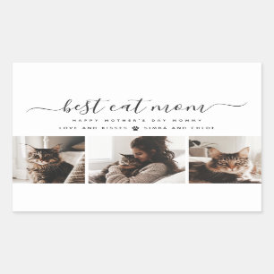 Best Cat Mom: Custom Mother's Day Cat Photo Sticker
