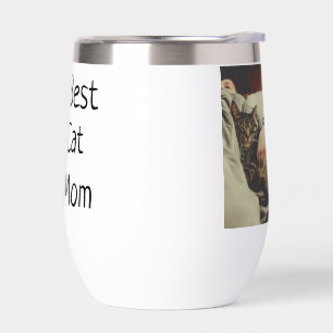 Best cat mom dad add cat photo name gift template 