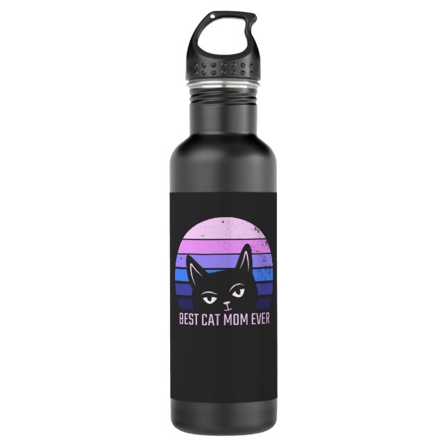 Best Cat Mom Ever 710 Ml Water Bottle (Front)