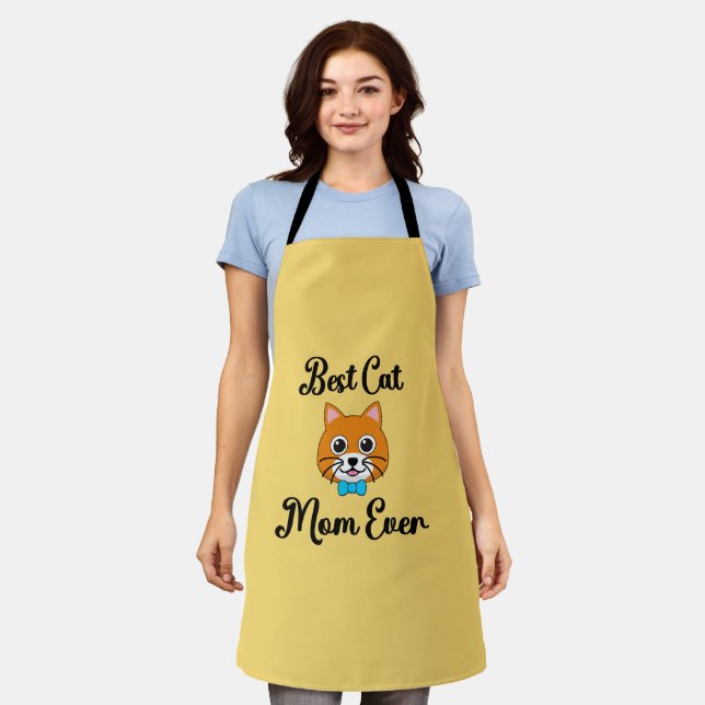 Best Cat Mom Ever Apron (Worn)