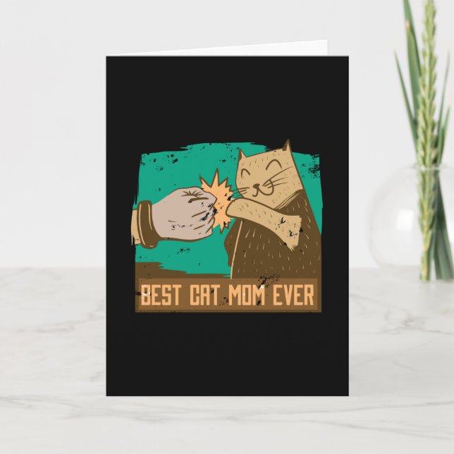 Best Cat Mom Ever Card (Front)