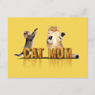Best cat mom ever   cat mom gift postcard