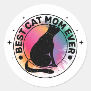 Best Cat Mom Ever Classic Round Sticker